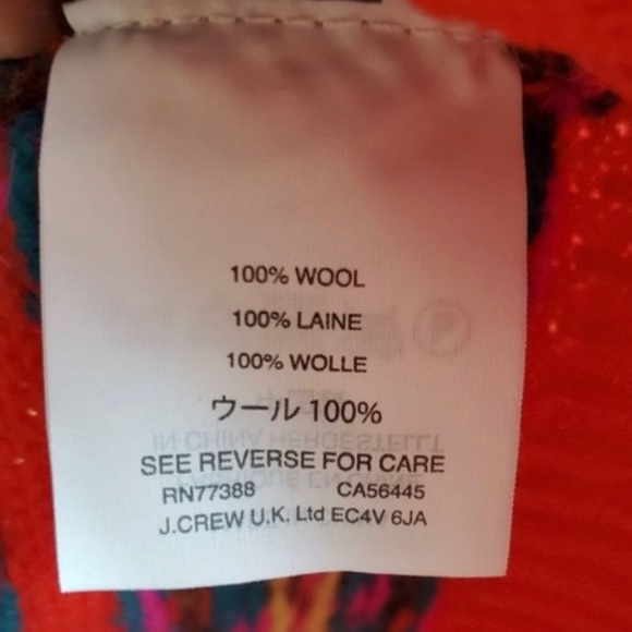 J Crew Red Wool Sweater Size Small - Picture 4 of 4